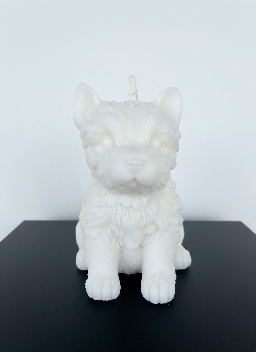 Yorkshire Terrier Puppy Candle