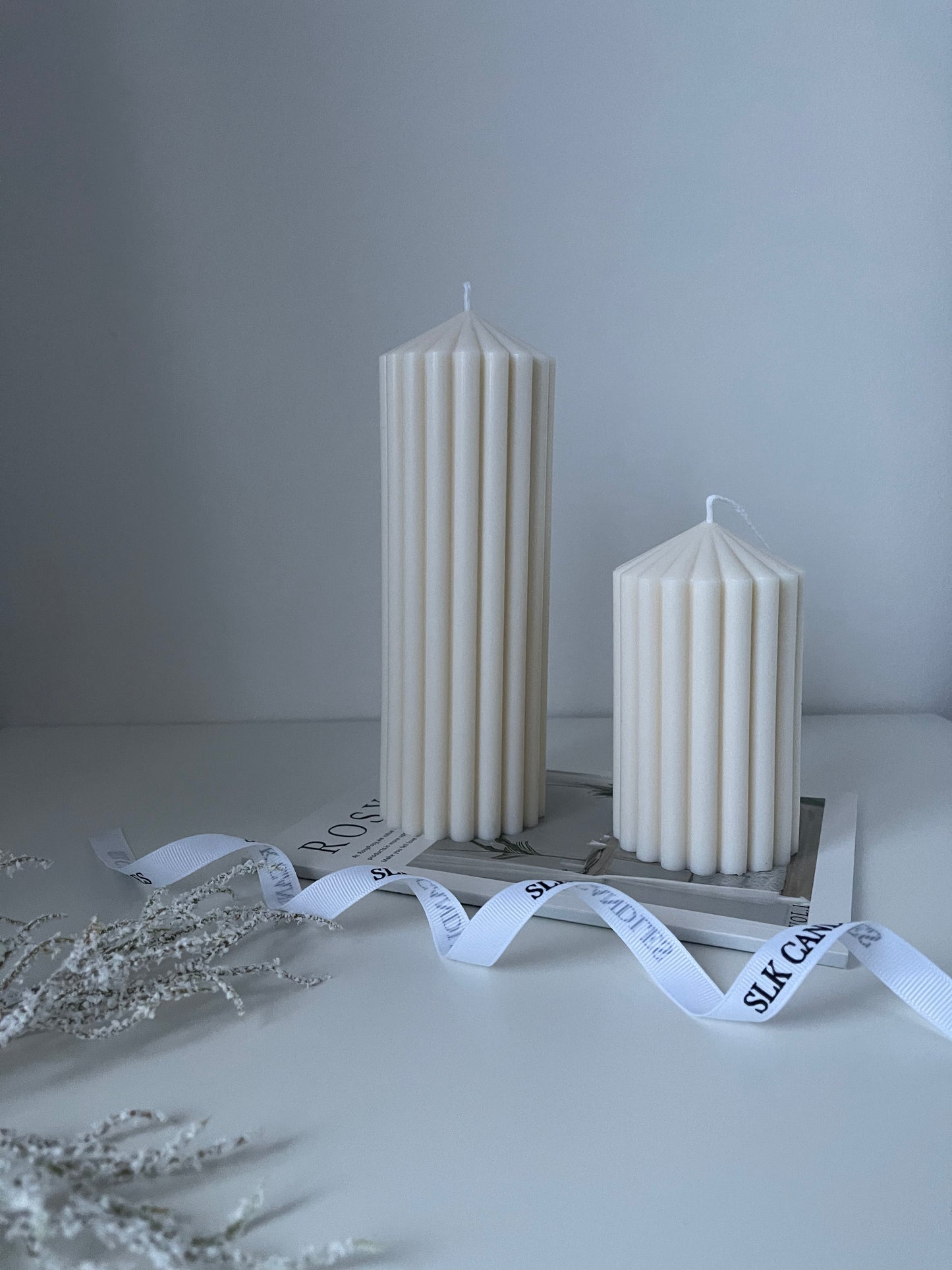 Ribbed Pillar Candles