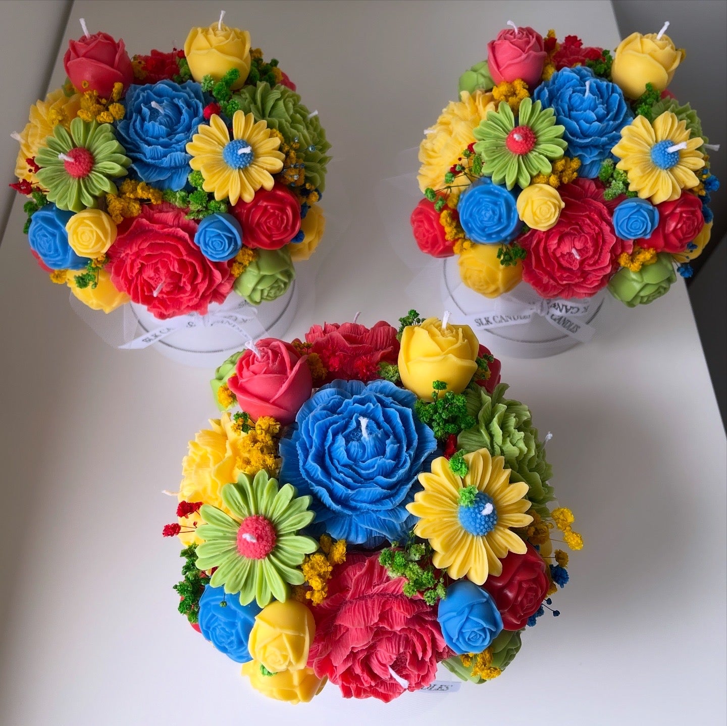 SNA Teacher Candle Bouquet (Autism Awareness)