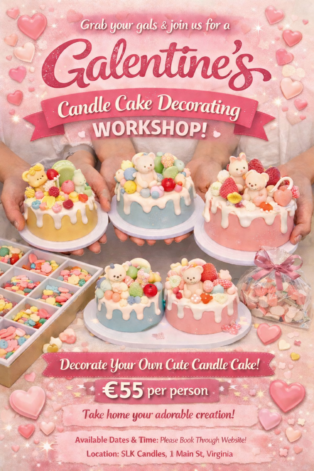 Galentine's Candle Cake Decorating Workshop