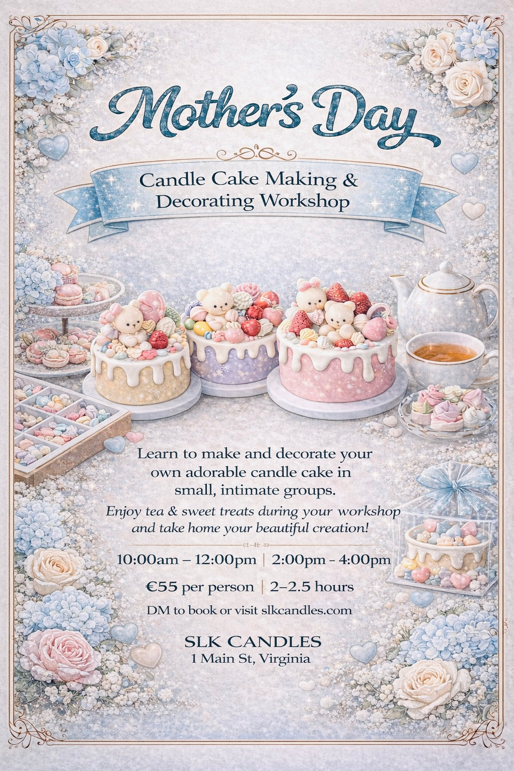 Mother’s Day Candle Cake Making & Decorating Workshop