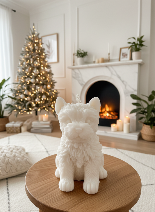 Yorkshire Terrier Puppy Candle